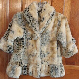 Little Girls size 3T Faux Fur Coat
